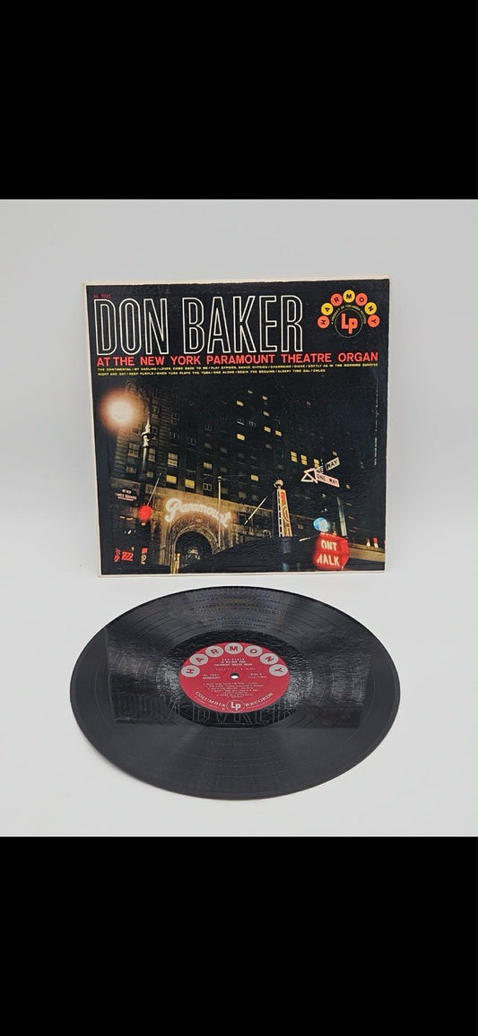 Don Baker At The New York Paramount Theatre Organ LP Record Vinyl 33 RPM