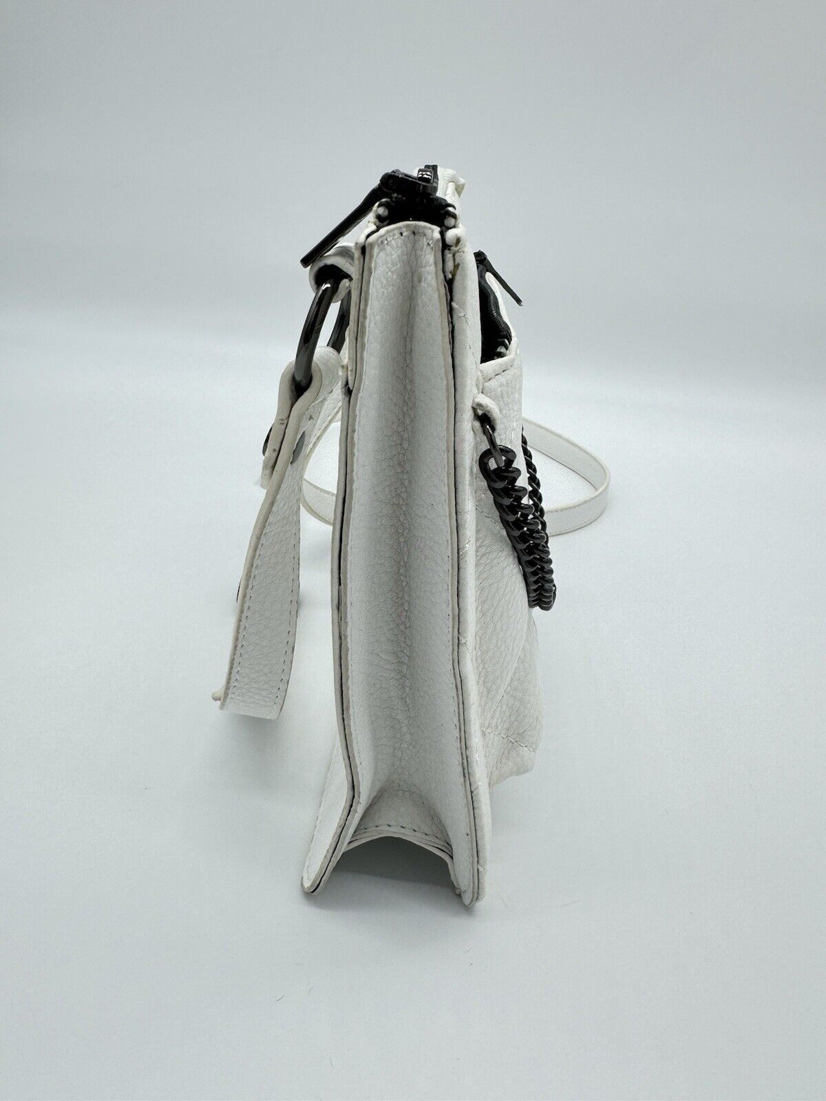 Steve Madden Bbrynn Crossbody Bag White Quilted Chain Bag Adjustable Strap Purse