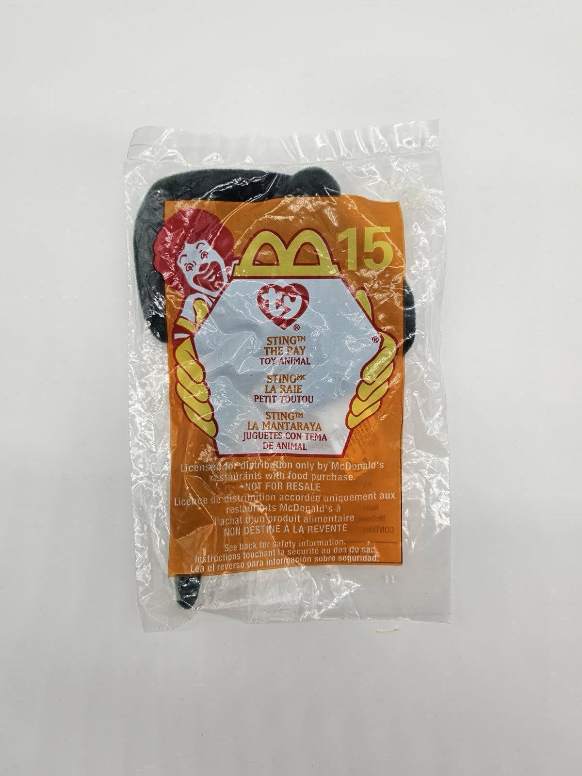 Ty McDonald’s Teenie Beanie “Sting” the Stingray in Original packaging