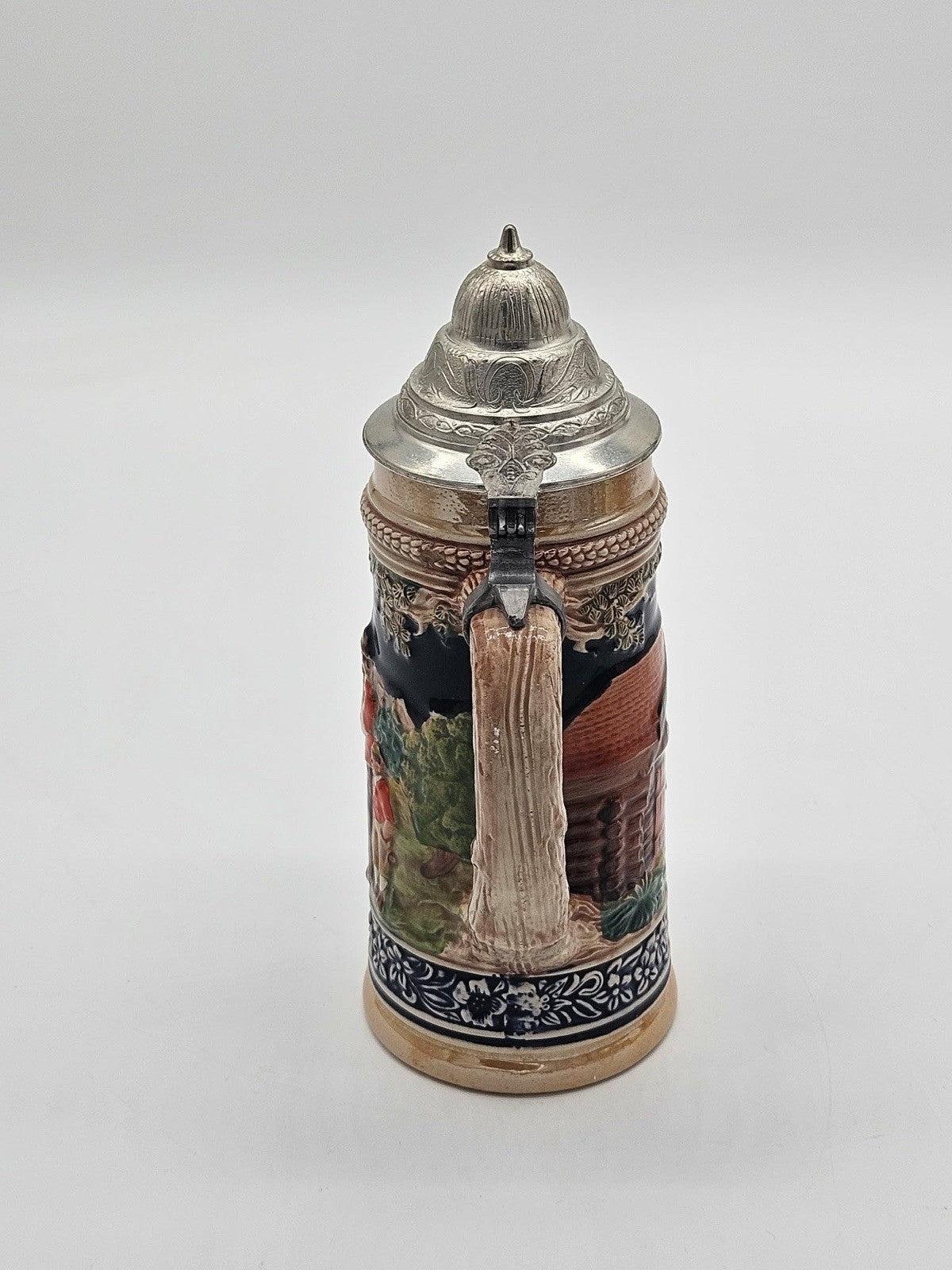 Vintage Lucerne Switzerland Lidded Beer Stein Alpine Scene