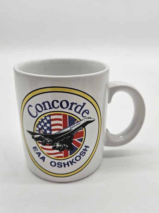 Vintage Concorde British Airways EAA Oshkosh Aviation Coffee Mug