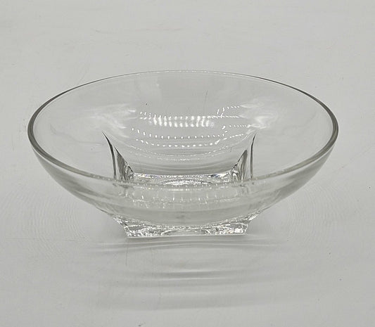 Vintage Hazel Atlas Glass Serving Bowl Colony Clear 1960 Round Square Bottom 11”