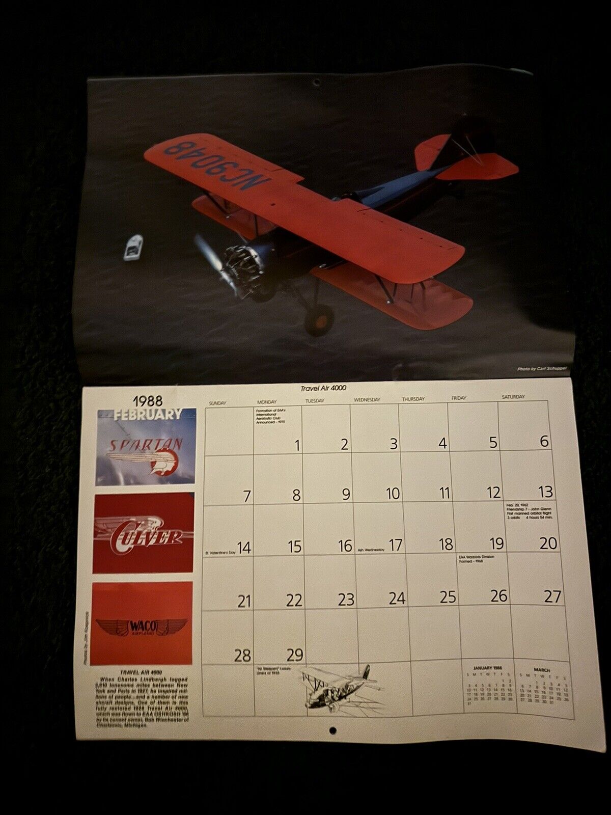 Vintage 1988 “The Spirit of Flight” EAA Calendar