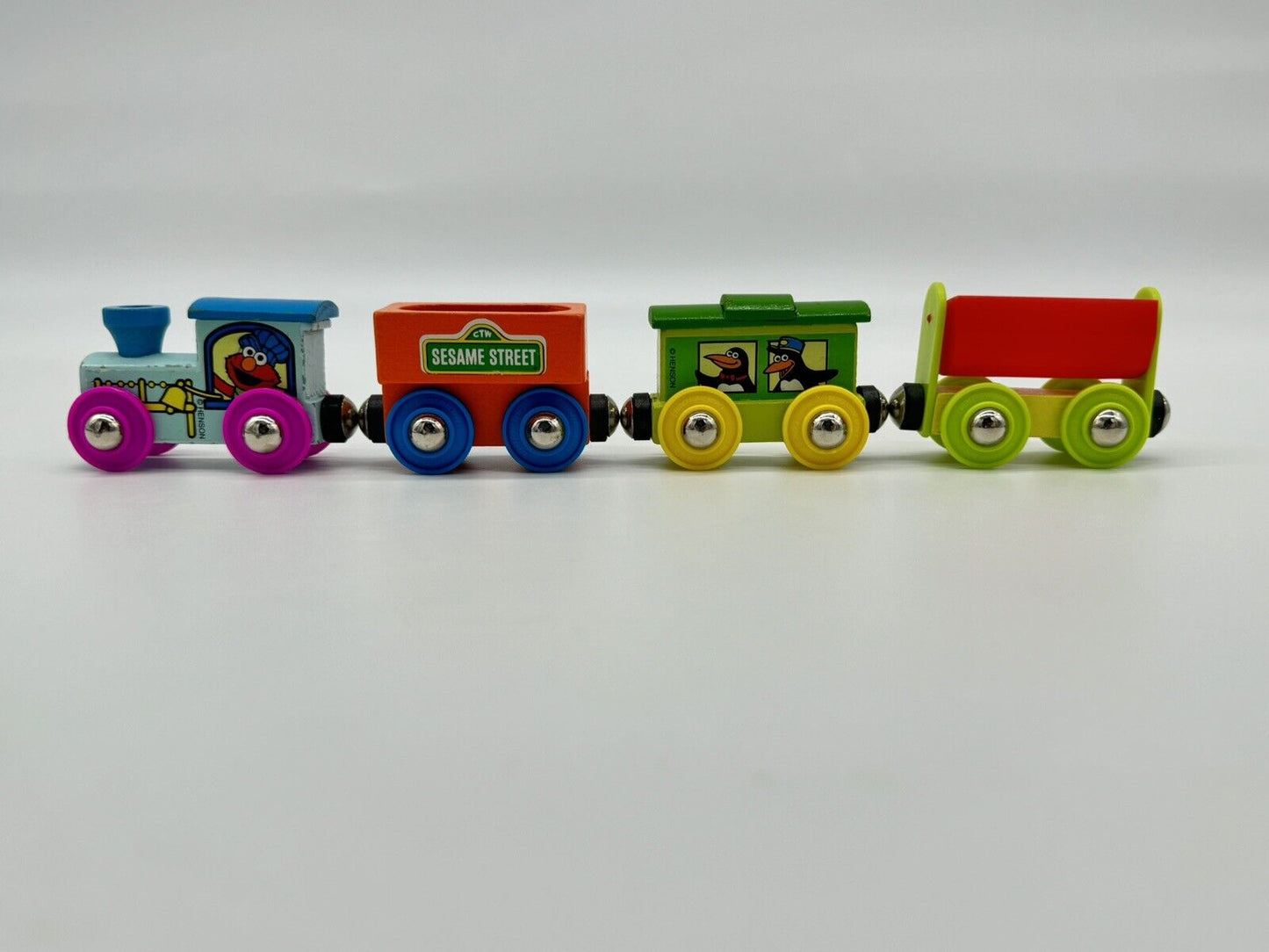 Vintage Sesame Street Wooden Railway lot Trains