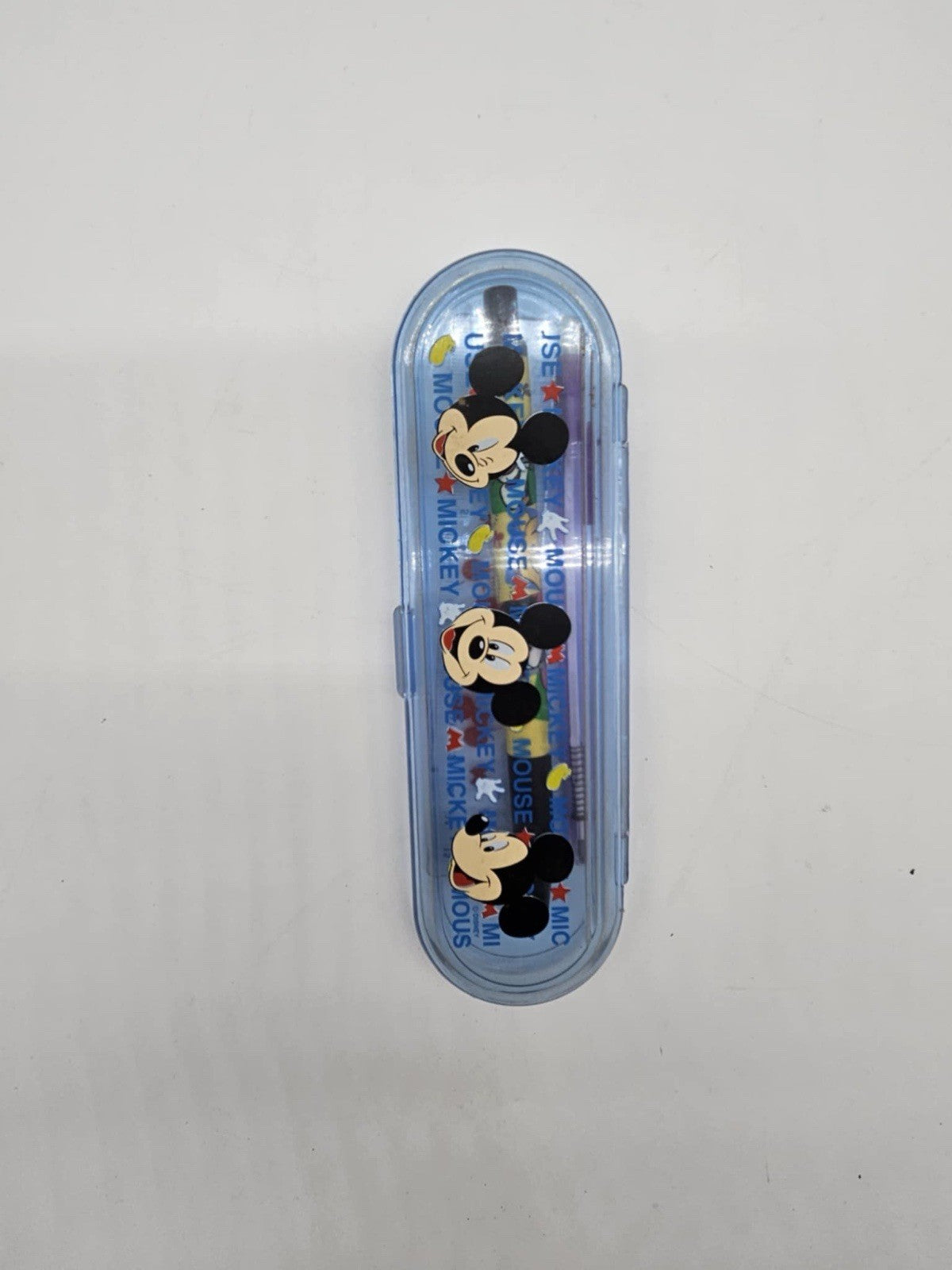 Vintage Disney Mickey Mouse pencil case w/ Retractable, Pencil, Pen & Ruler