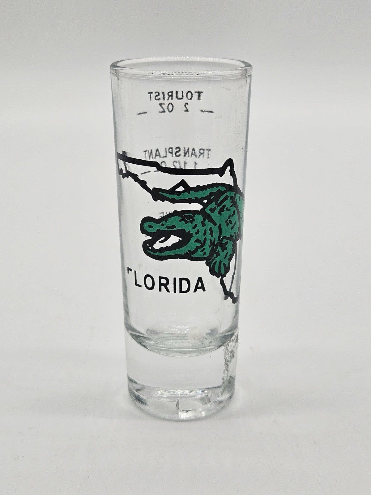 Vintage Florida Alligator Tourist Transplant Native Shot Glass 4"