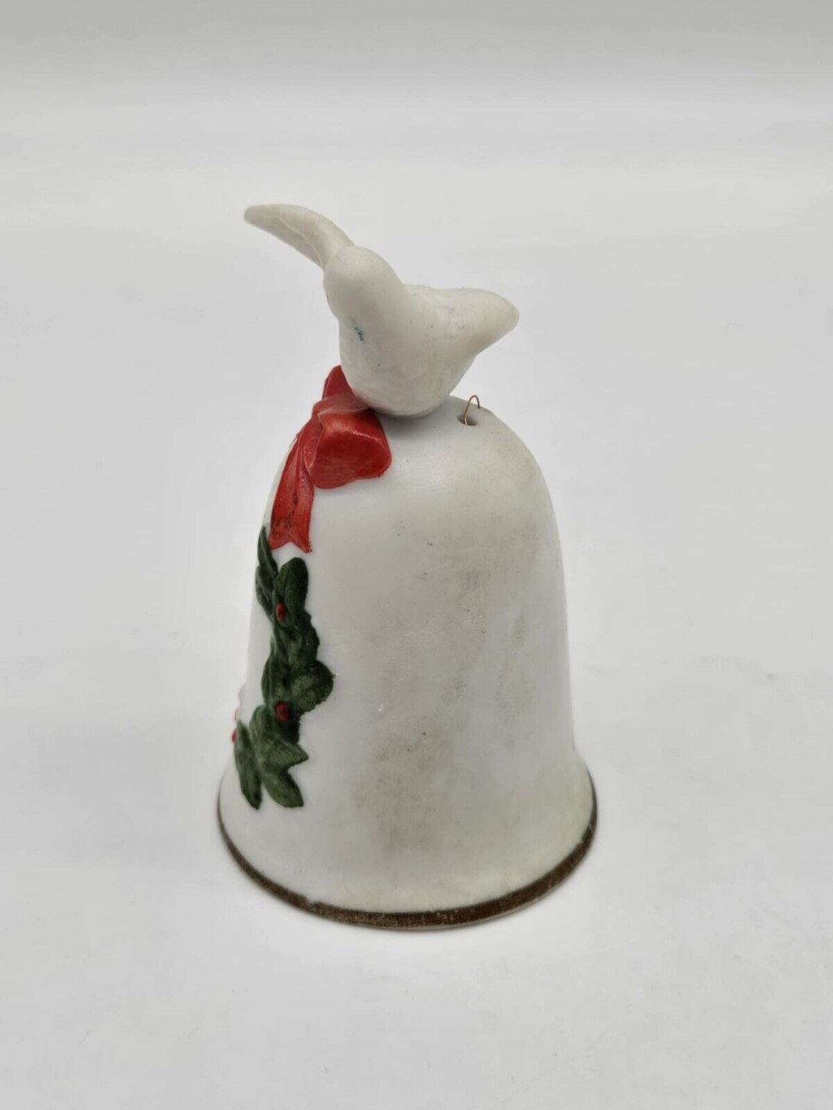 Vintage Dept. 56 Porcelain Turtle Dove Ceramic Holiday Bell