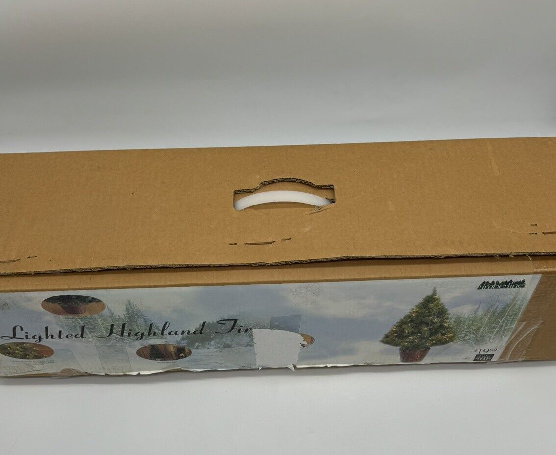 New Tree Vintage Pre Lit Highland Fir Christmas Tree  Artificial