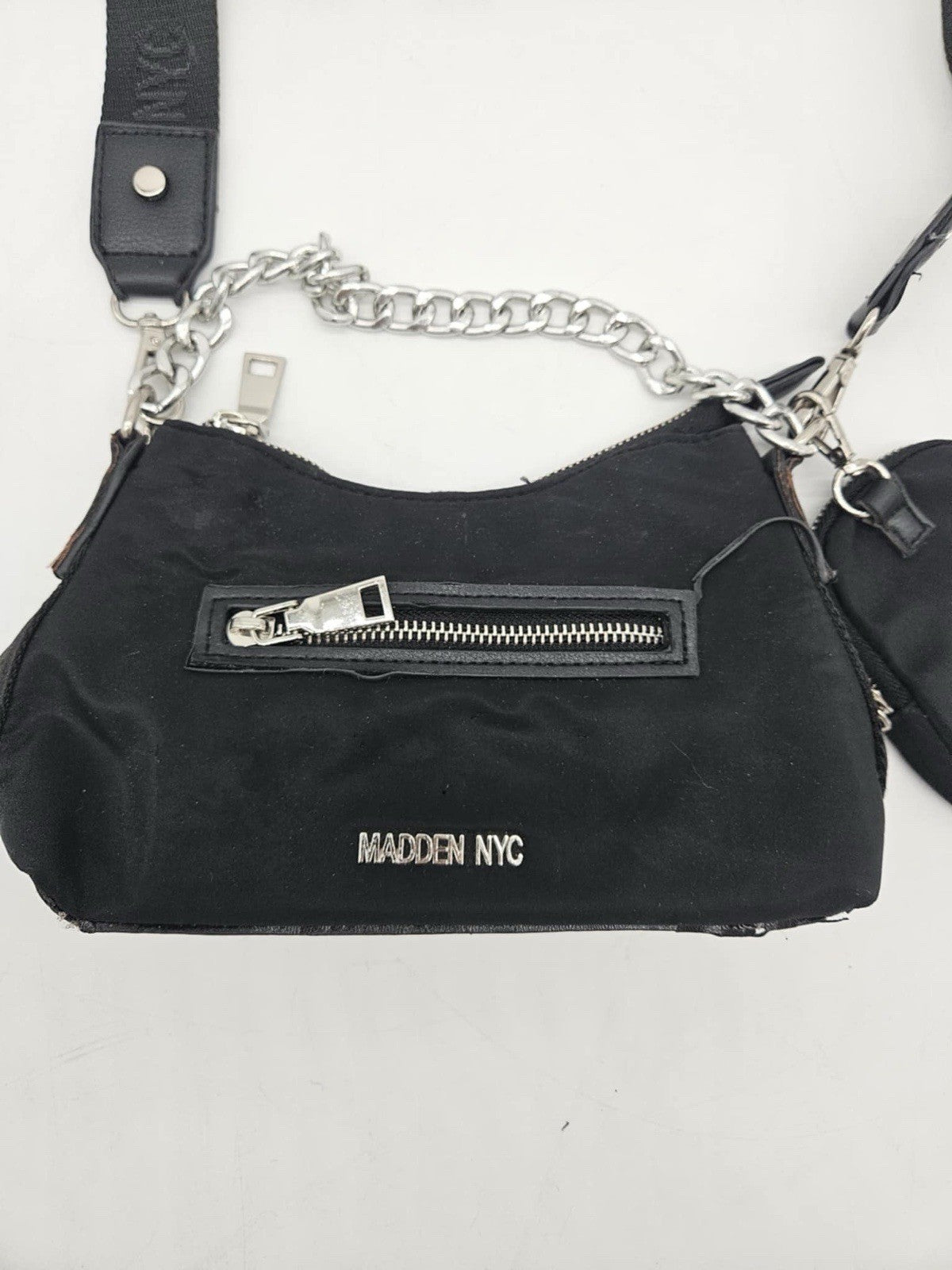 Madden NYC Women's Chain Pocket Fanny Pack, Black