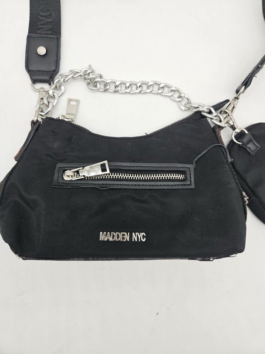 Madden NYC Women's Chain Pocket Fanny Pack, Black