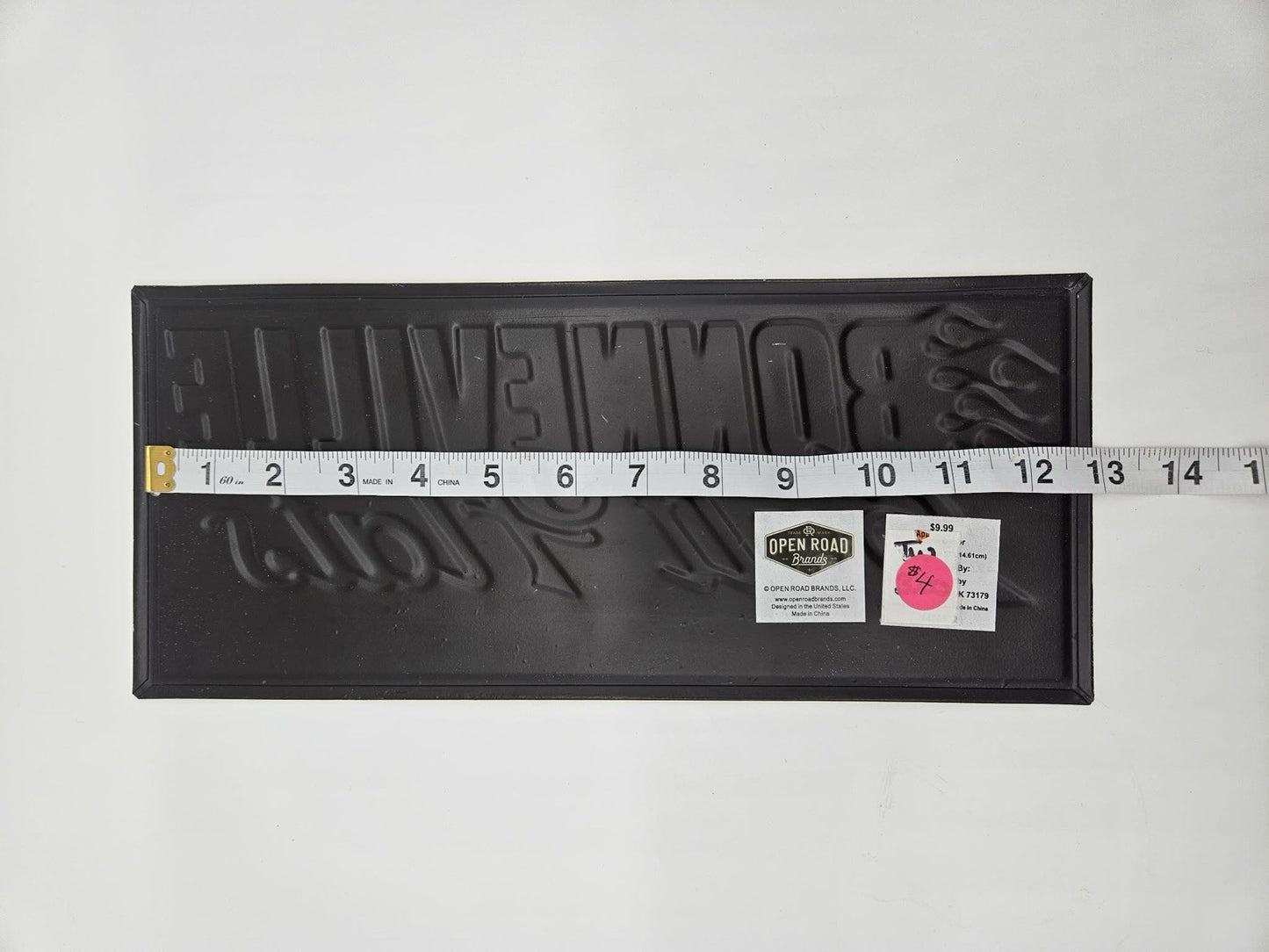 EMBOSSED METAL BONNEVILLE SALT FLATS RACING WALL MAN CAVE GAME ROOM GARAGE SHOP