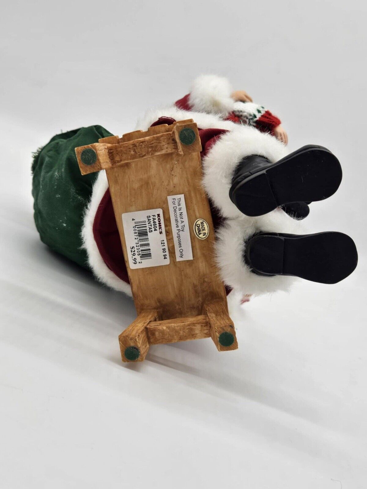 Kohl's St Nicholas Square Sitting Santa Figure Teddy Bear Christmas Decor 24"