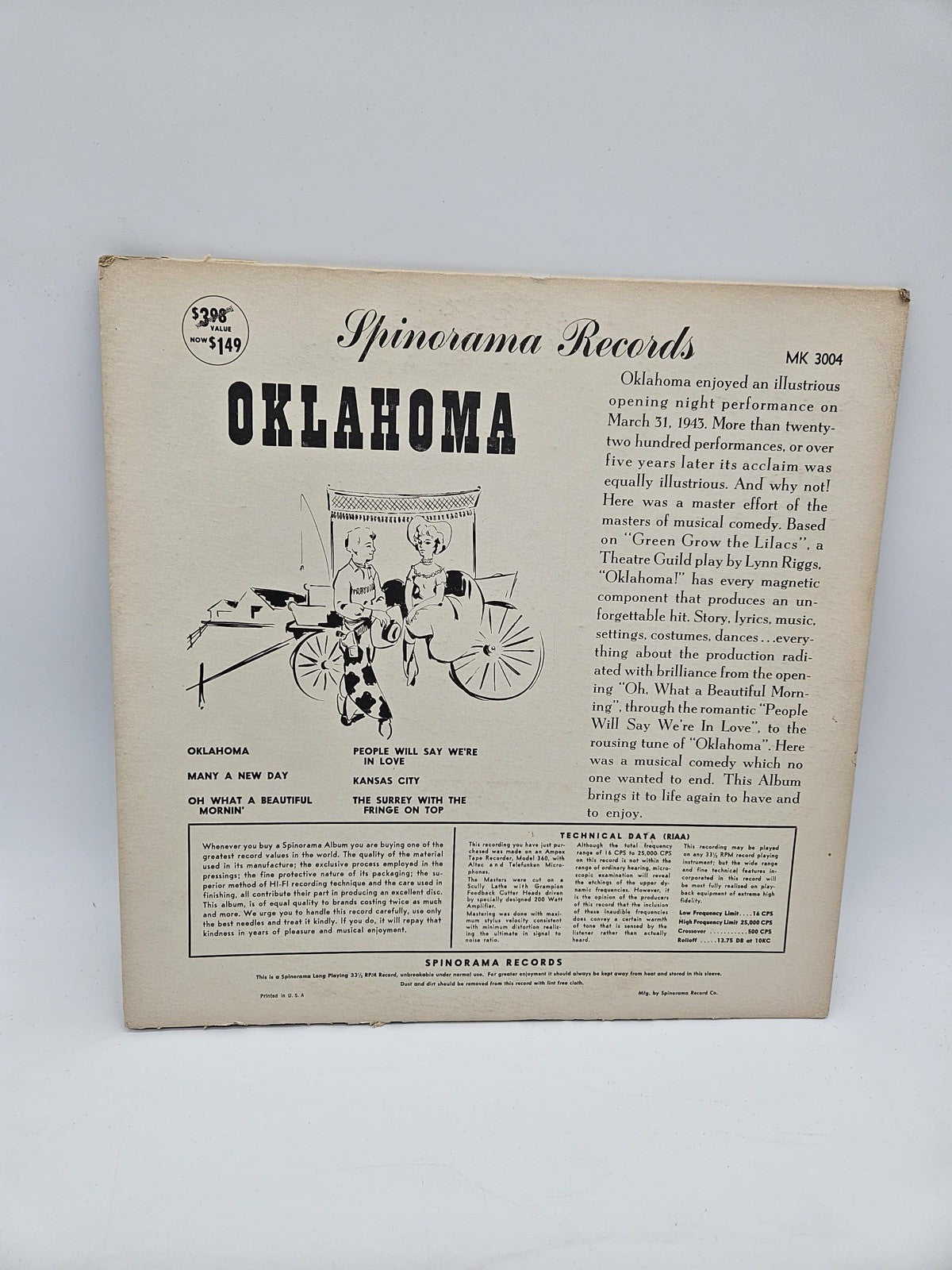 Rodgers & Hammerstein ‎– Rodgers & Hammerstein's Oklahoma Spin-O-Rama ‎– MK-3004