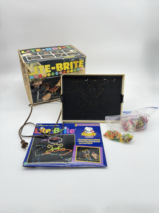 Vintage Hasbro Lite-Brite 1967 Complete w/ Original Box - Picture Refill - Pegs