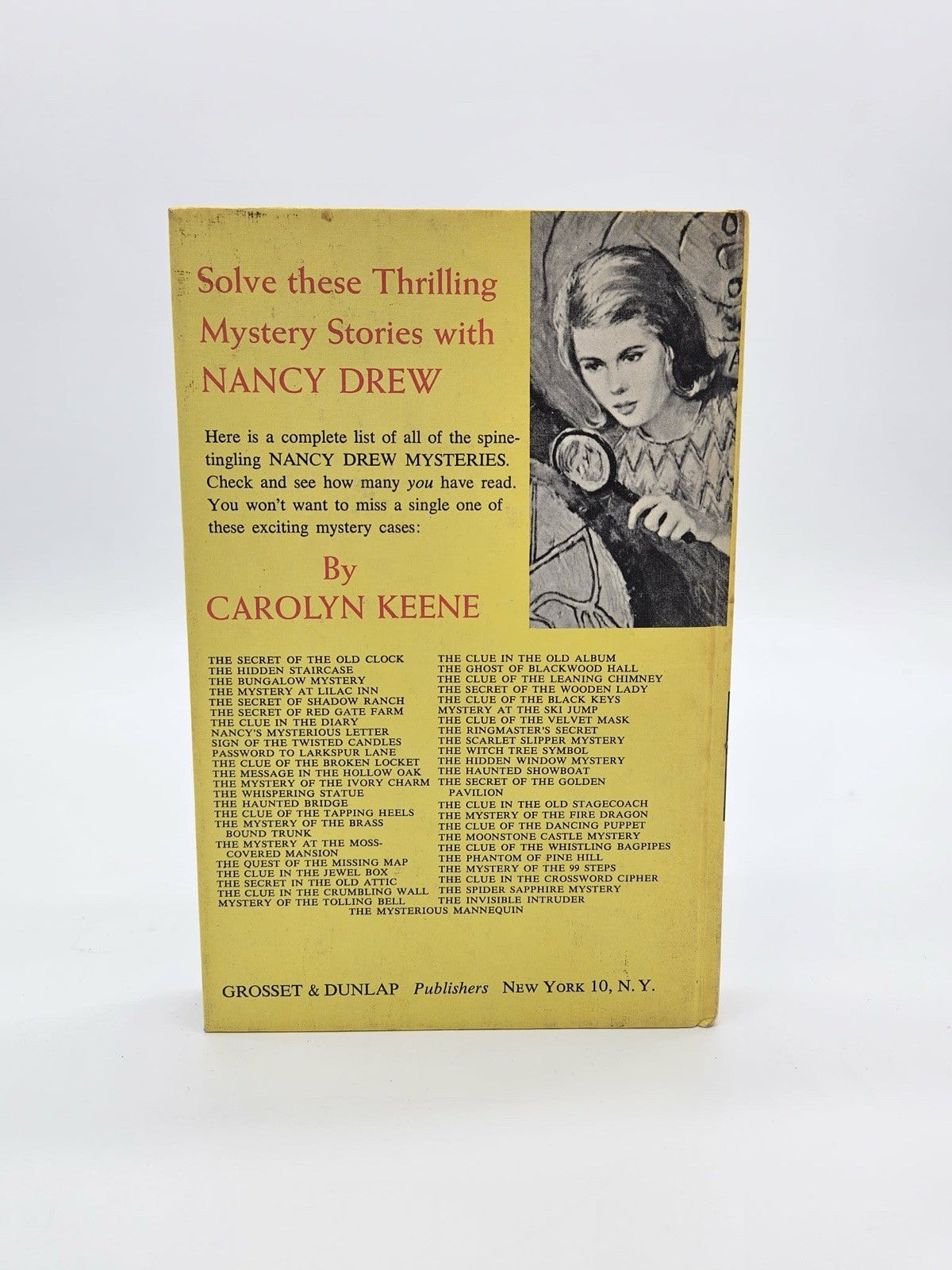 Nancy Drew Message In The Hollow Oak by Carolyn Keene HC 1935 1965 Blue ppr #12