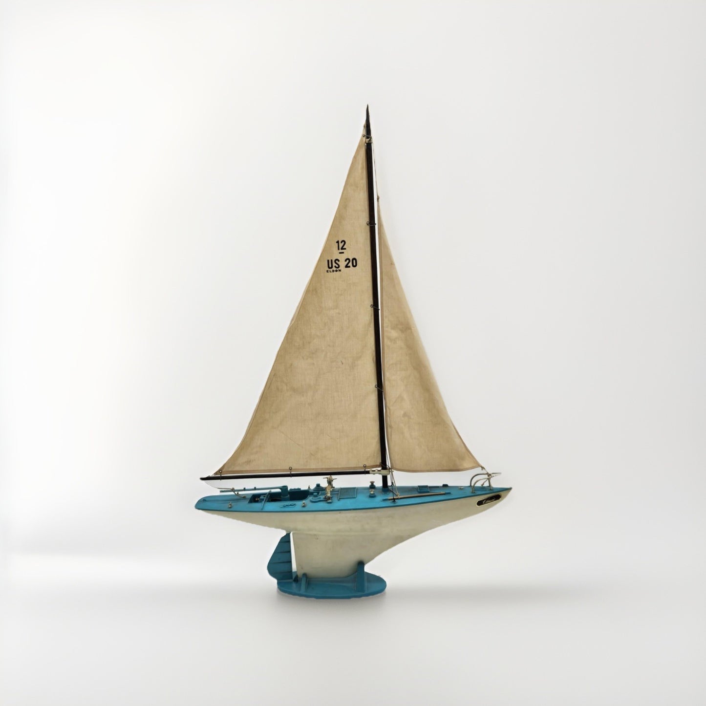 Vintage Collectable Don Q Rum Runner Yacht?? on Stand Sailing Boat Maritime