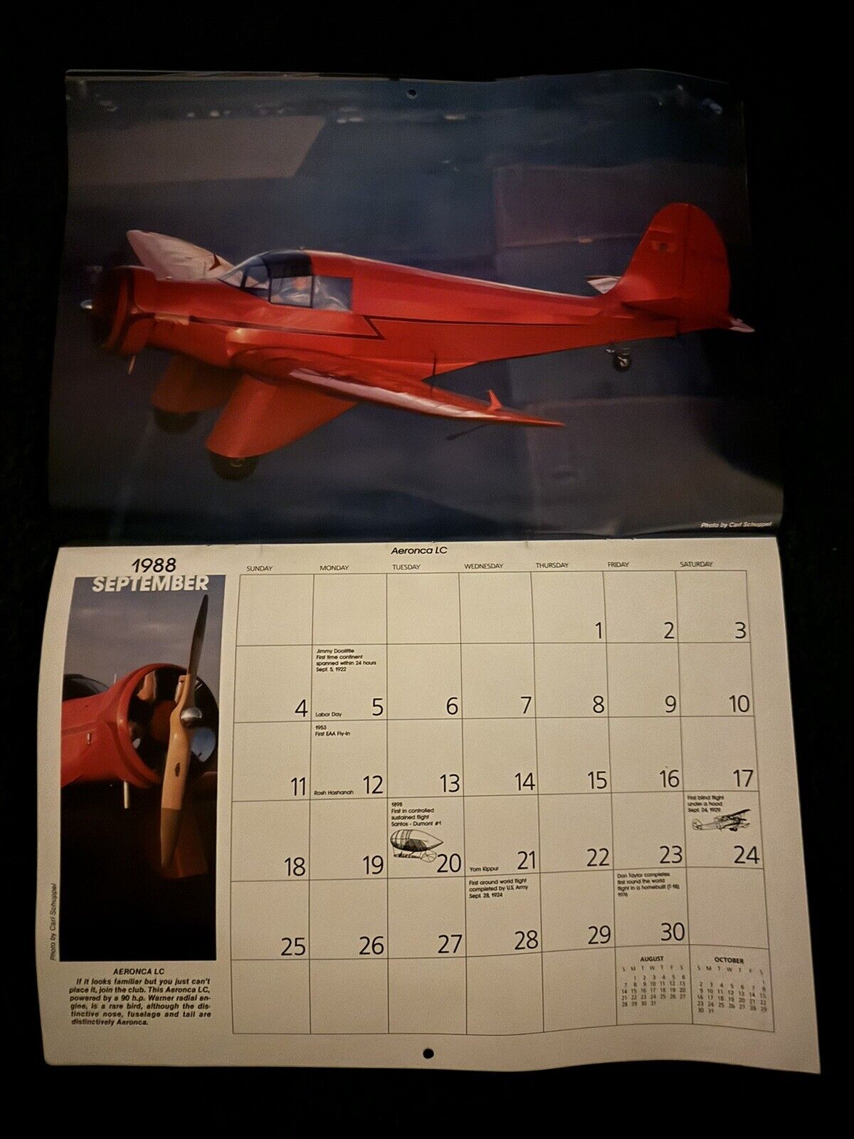Vintage 1988 “The Spirit of Flight” EAA Calendar