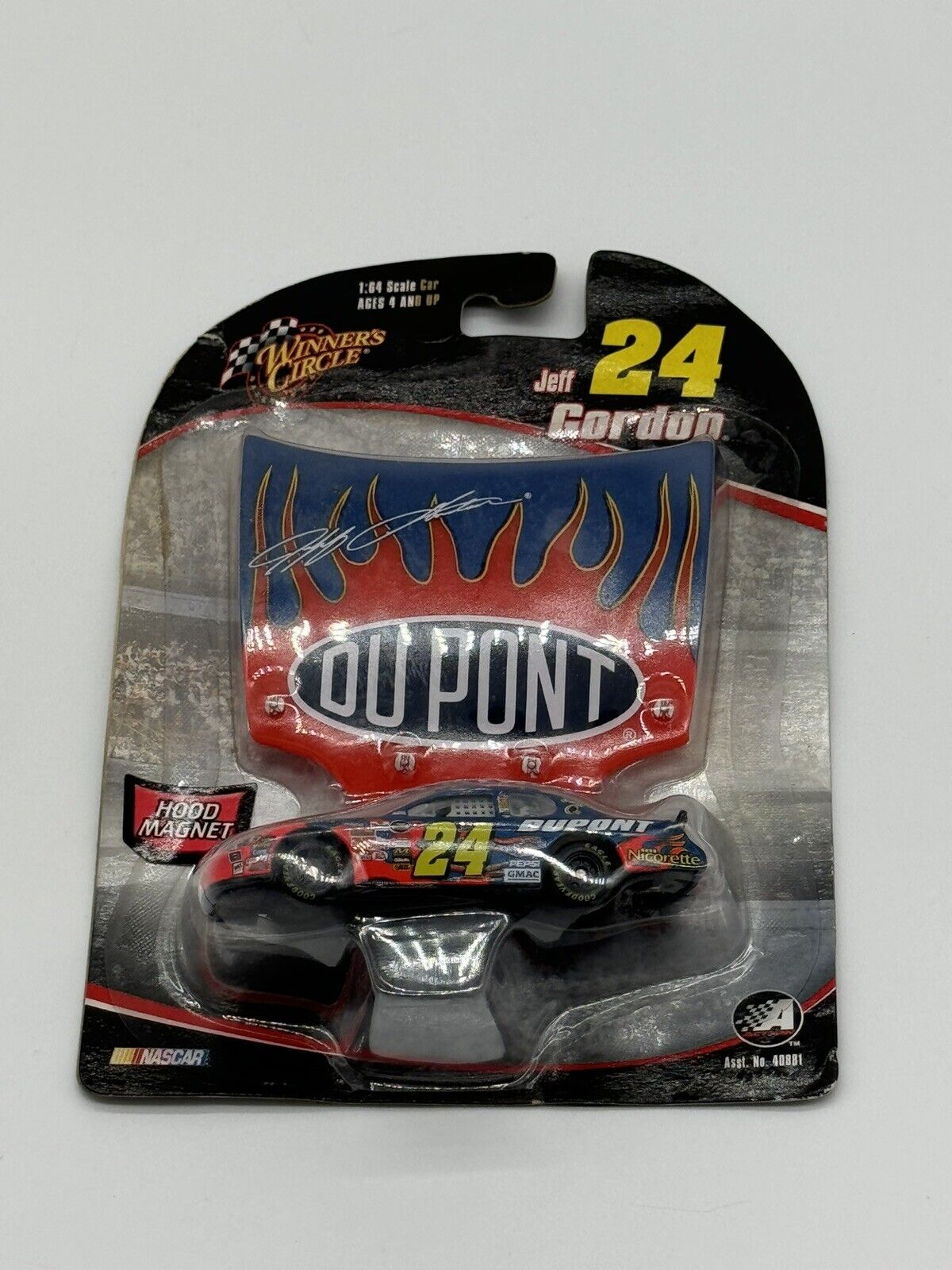 Jeff Gordon # 24 NASCAR With Hood Magnet Winners Circle 1/64 Scale Diecast