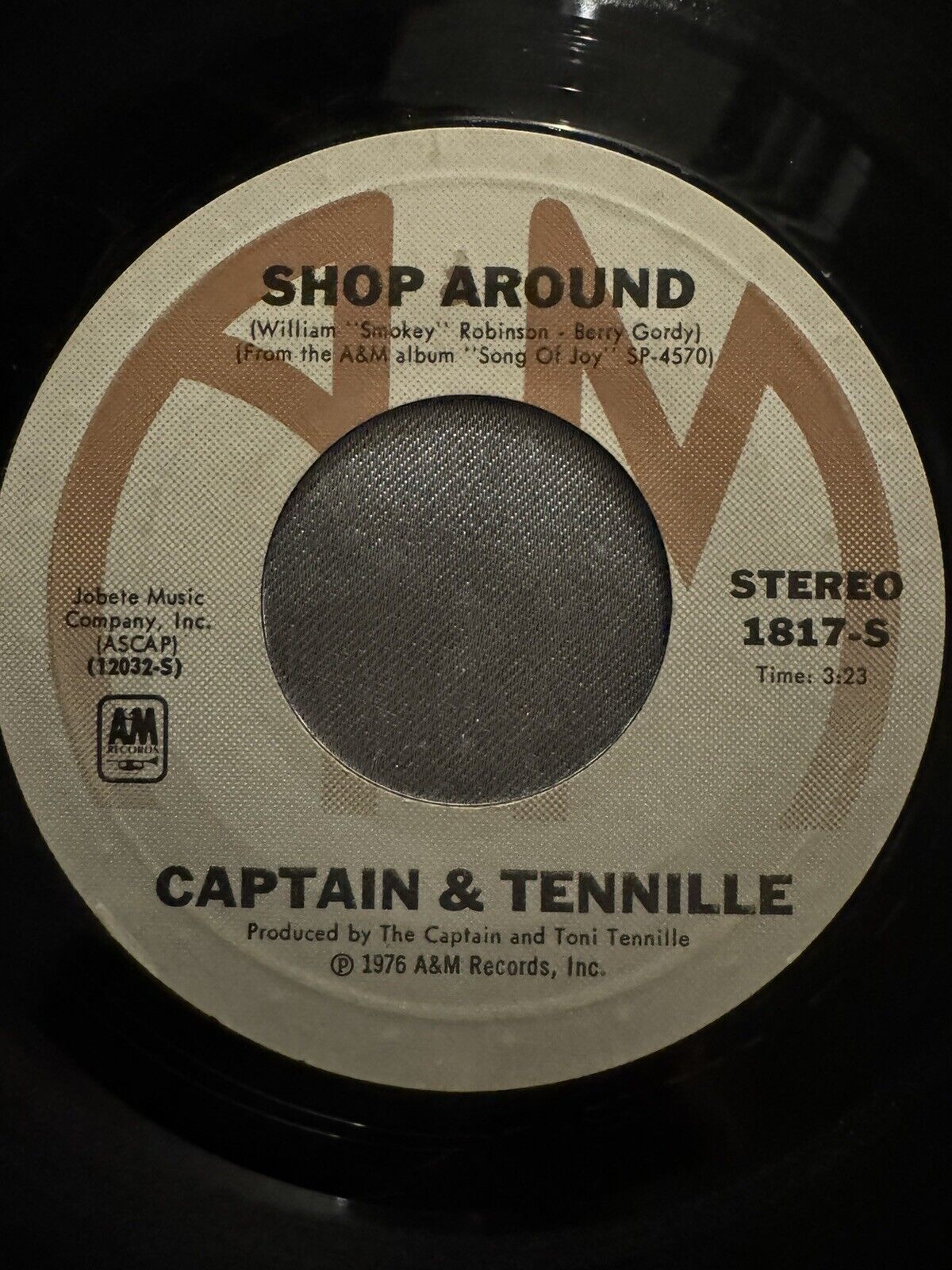 CAPTAIN & TENNILLE - Shop Around / Song Of Joy - Vinyl 45rpm 1976 A&M 1817-S