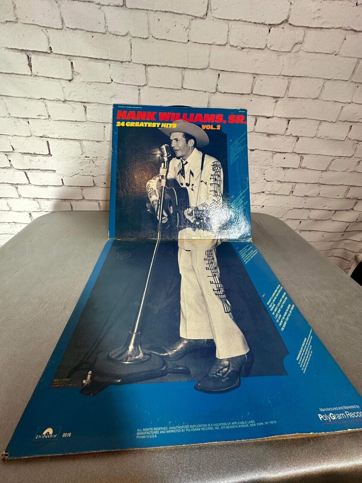 Hank Williams Sr. - 24 Greatest Hits Vol. 2 - 2 LP's - Gatefold - PRC Press  VG+