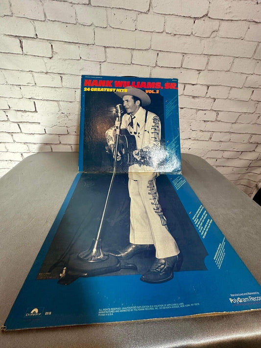 Hank Williams Sr. - 24 Greatest Hits Vol. 2 - 2 LP's - Gatefold - PRC Press  VG+