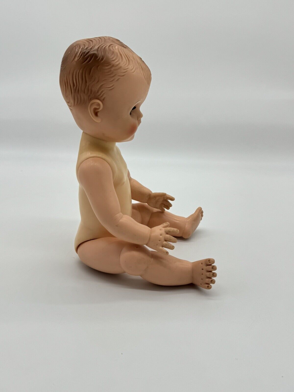 Vintage 1950's Vinyl Drink & Wet Sleepy Eyes Baby Doll Molded Hair AE 20"