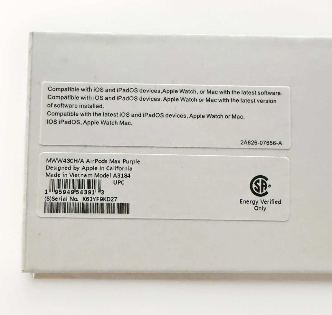 AirPods Pro Max Noise Canceling Headphones - Purple - Open Box NEW (read)