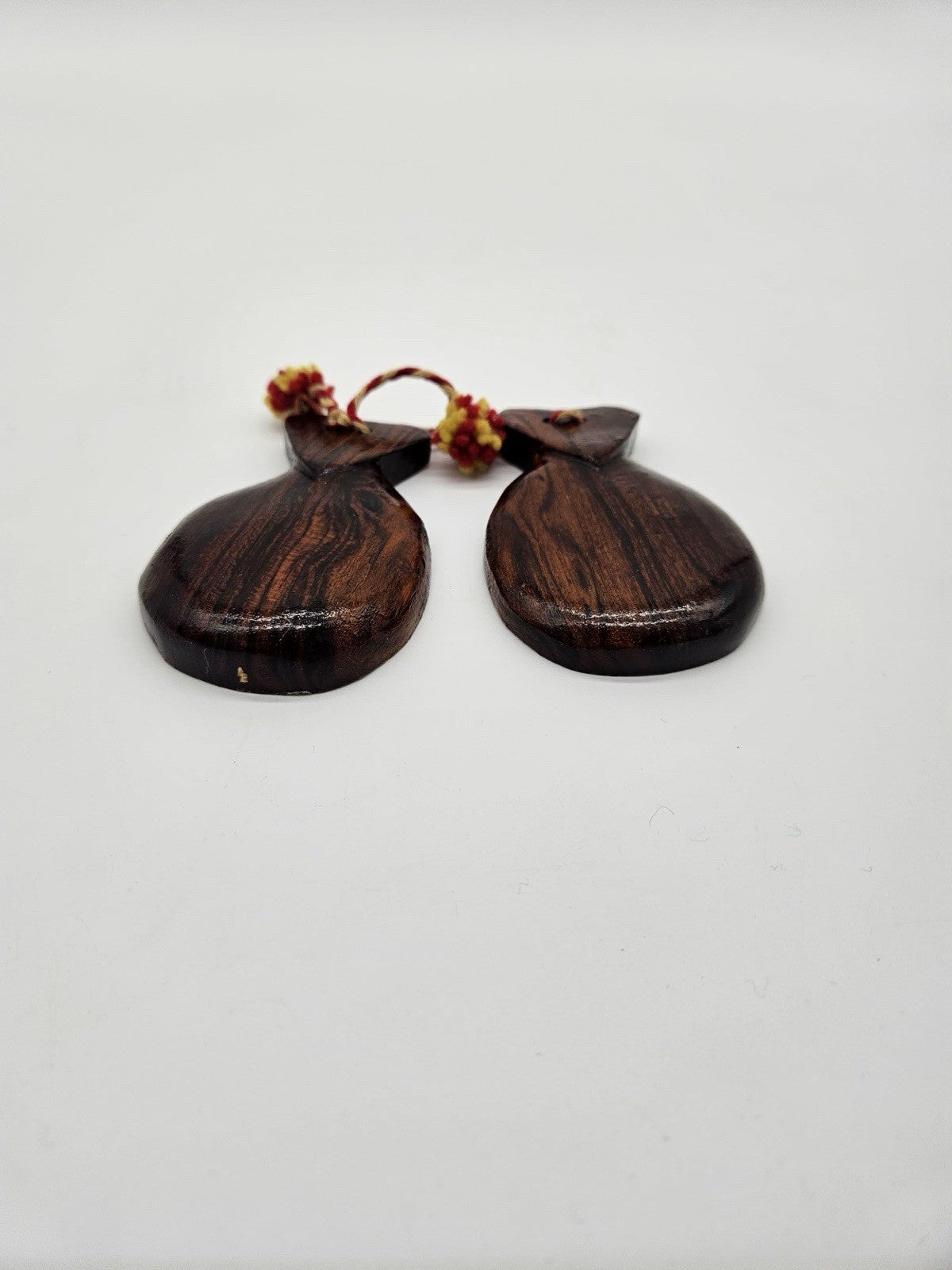 Mexico Wood Maracas Castanets Percussion Spanish Folk Flamenco Castañuelas D 2½"