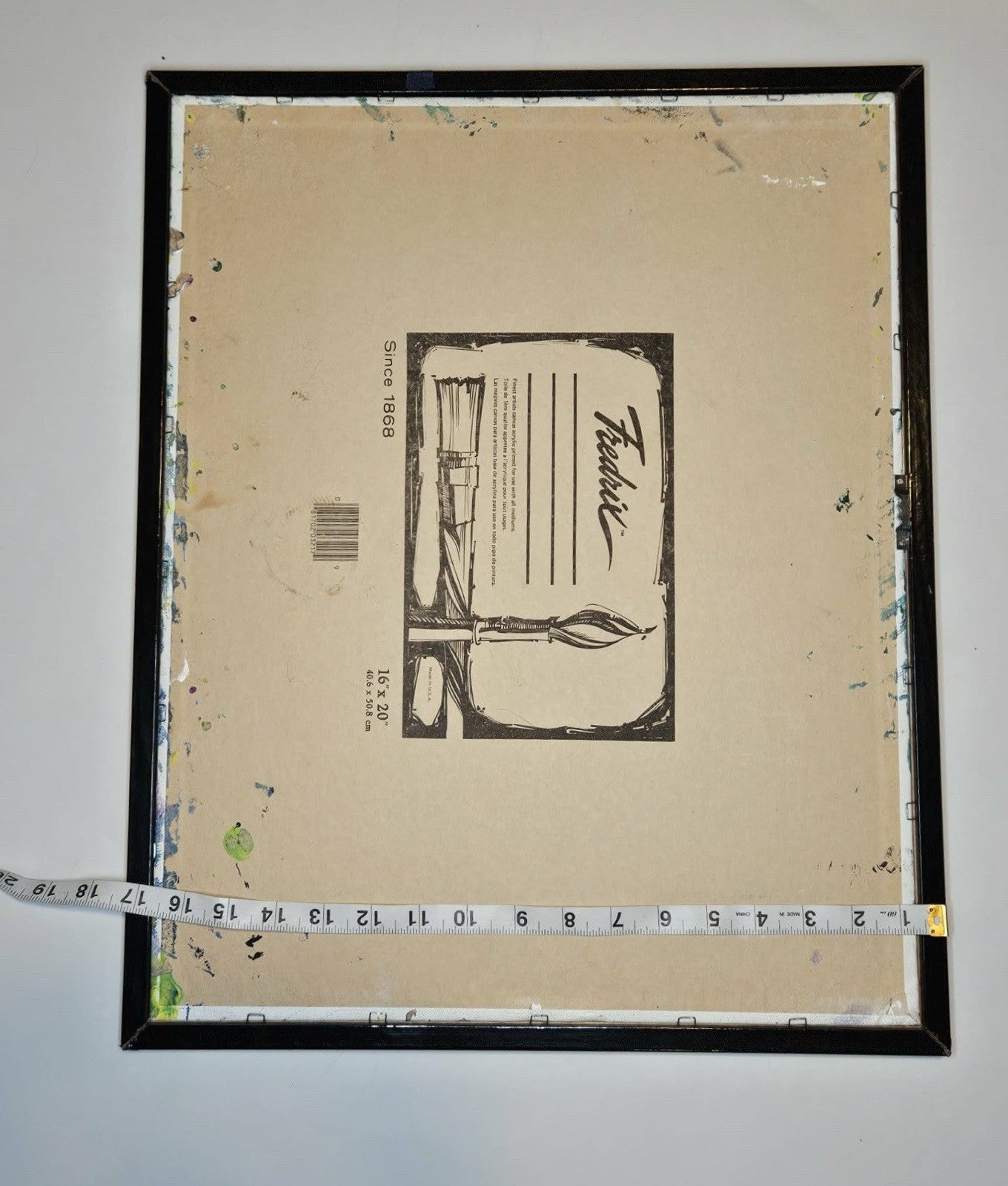 Vintage Abstract Mixed Media Textured Framed Original Painting Signed 16x20