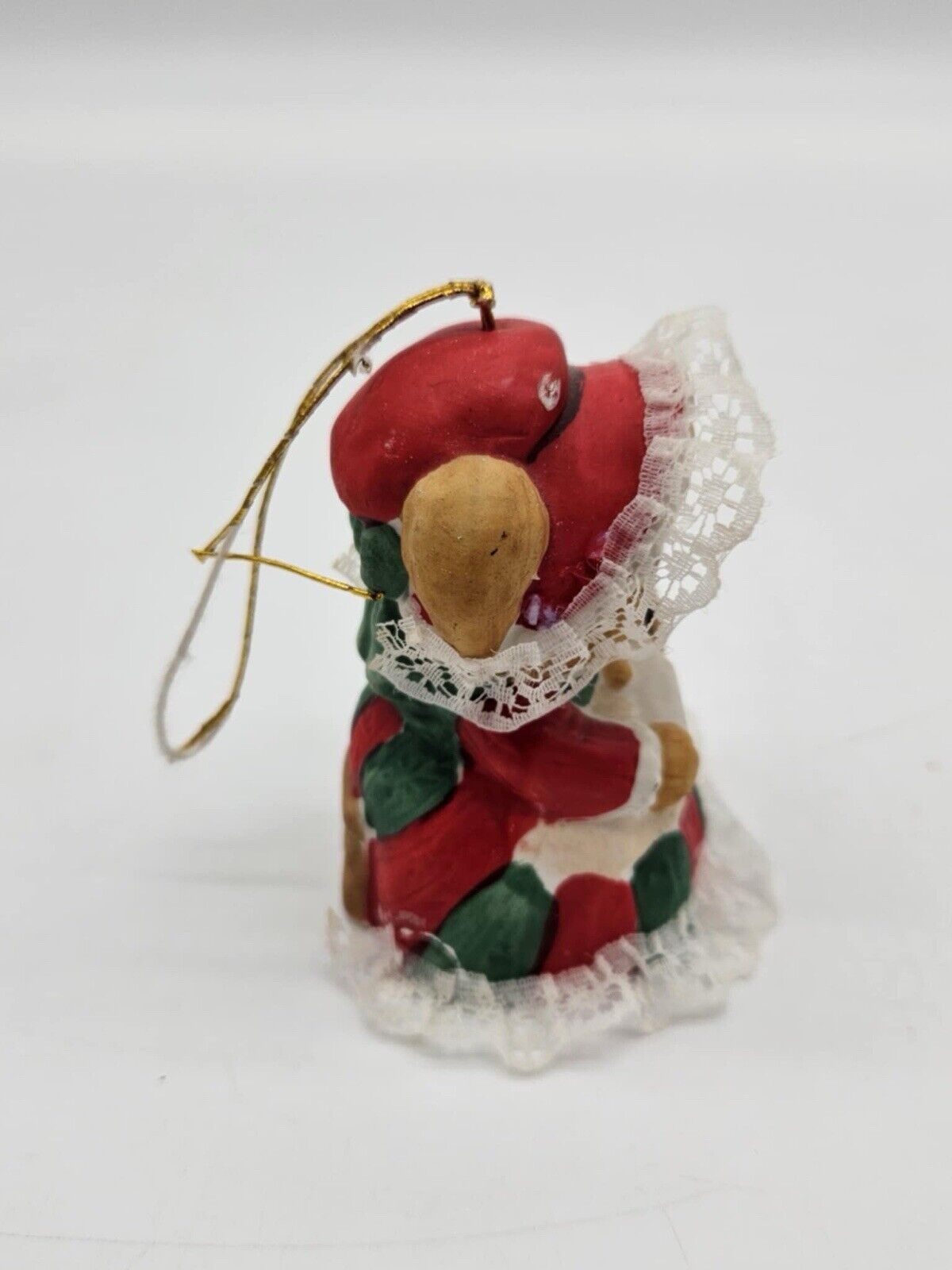 Vintage Jasco Caring Critter Chimers Porcelain Bell Christmas Ornament Mama Bear