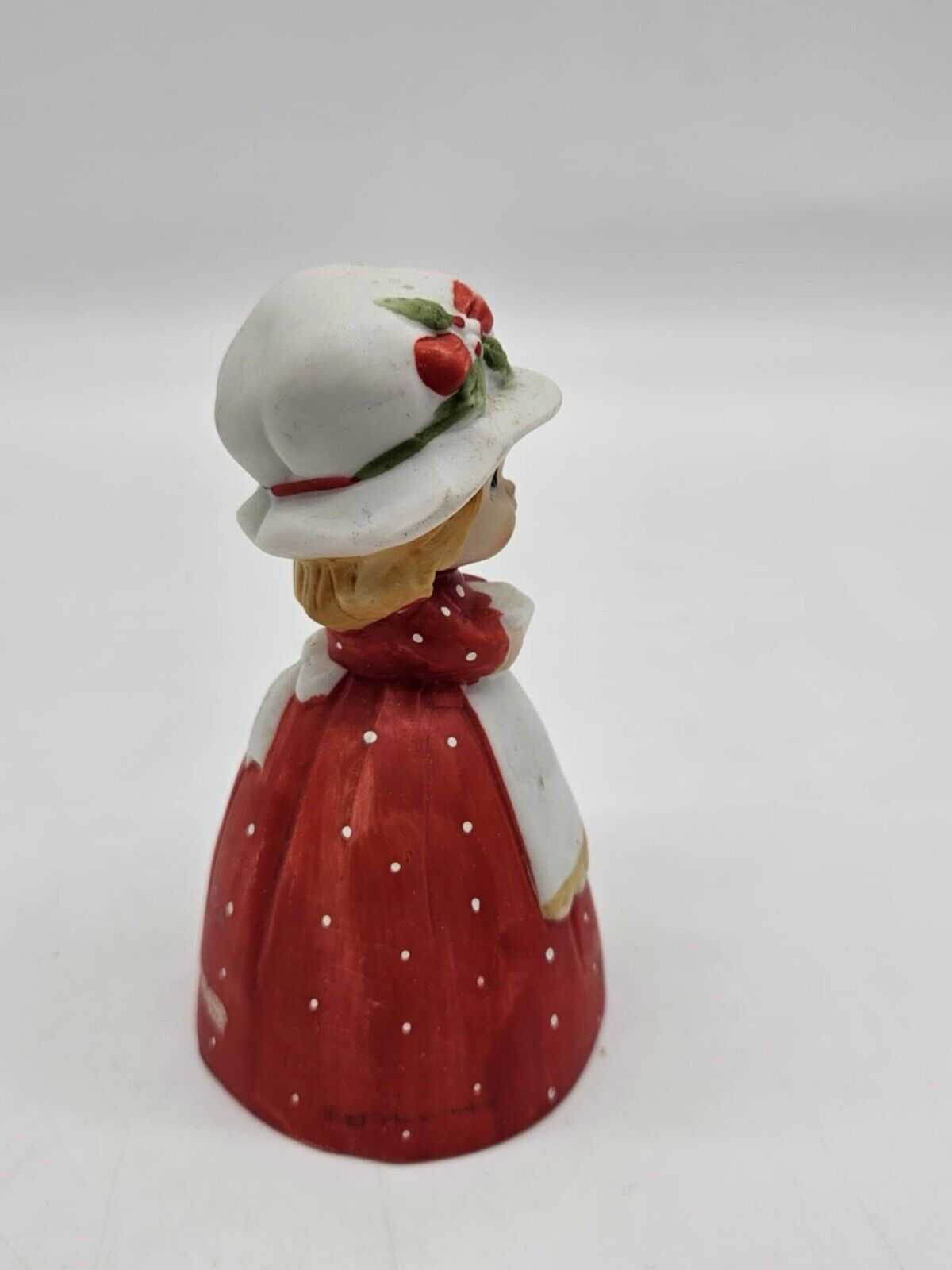 Vintage Ceramic Christmas Caroler Bell Girl Figurine