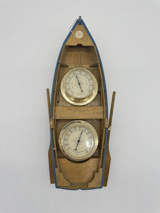 Springfield Woodridge NJ Thermometer Humidity Lodge DecorGreen Wood Boat