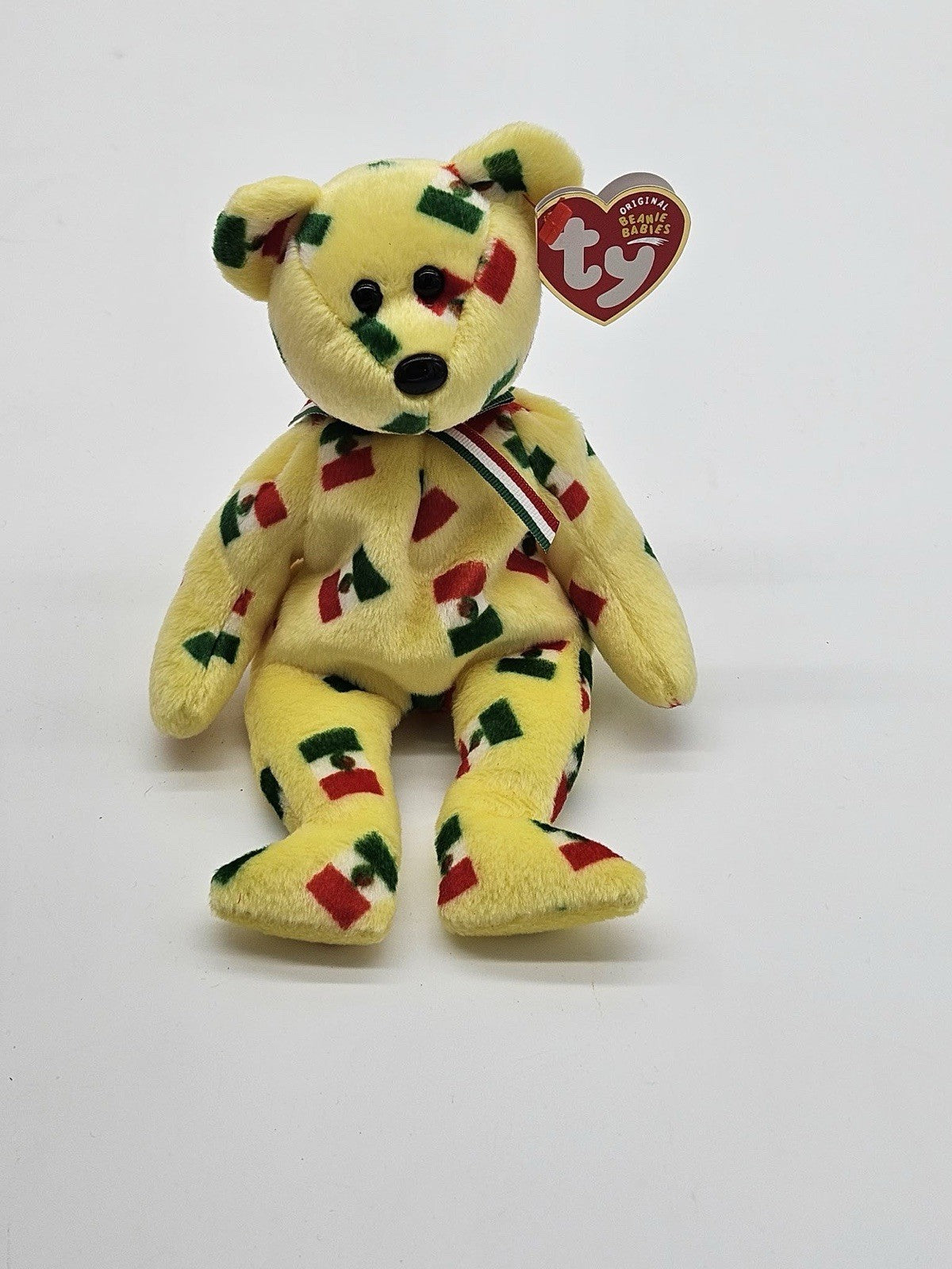 Ty Yellow Mexico Piñata Bear Beanie Baby 2003