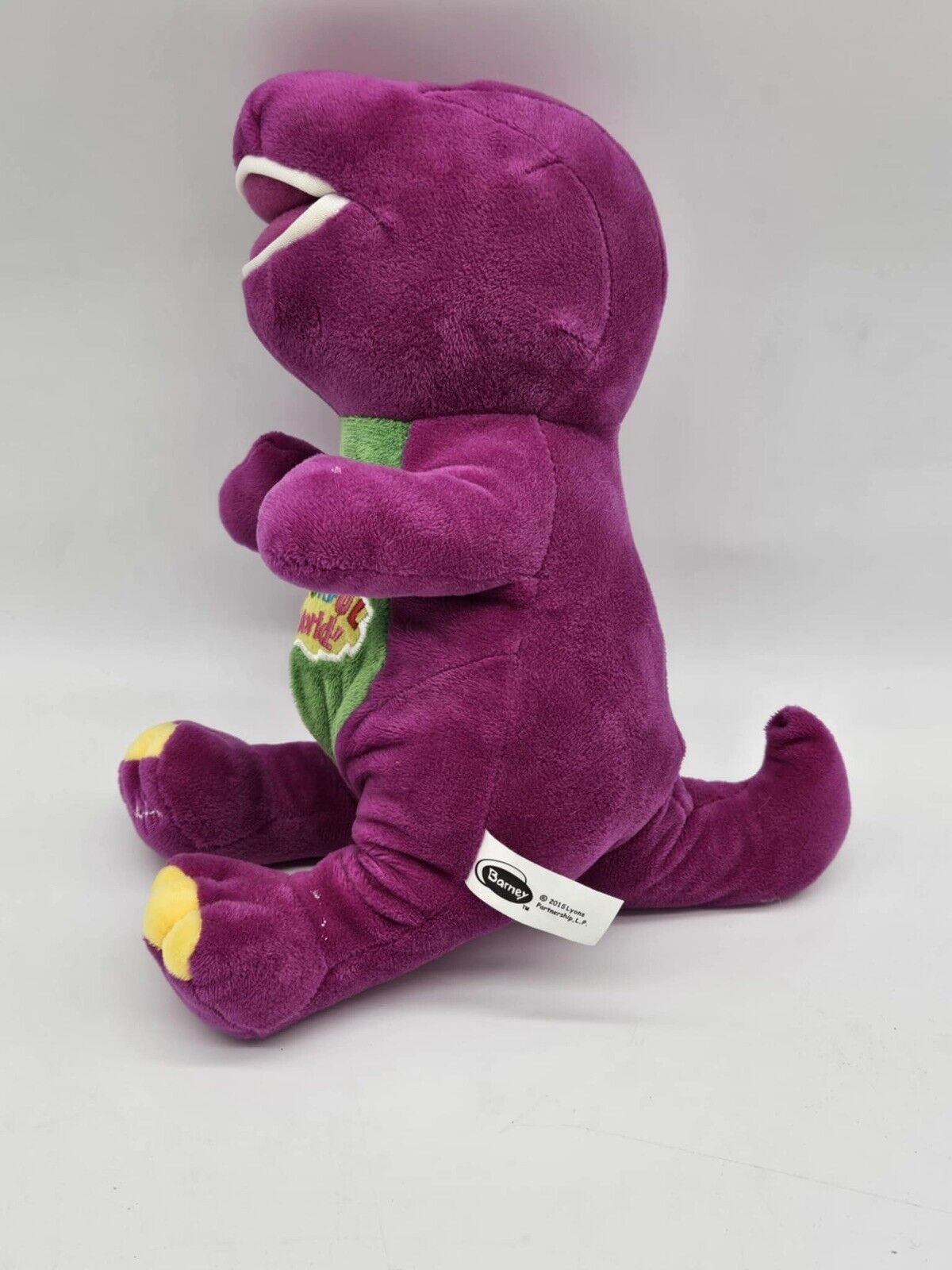Barney Purple Singing Dinosaur Colorful World Toy Animal 12" Stuffed Plush W3