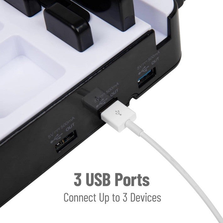 Desktop Organizer Charging Station, Accessory Storage, Workspace, Office, 8.5...