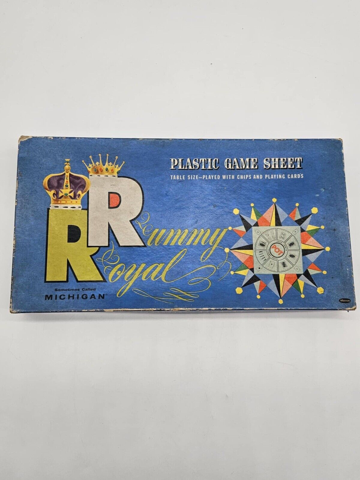 Vintage 1960's Whitman Publishing Company Rummy Royal Mat Game Sheet in Box 4713