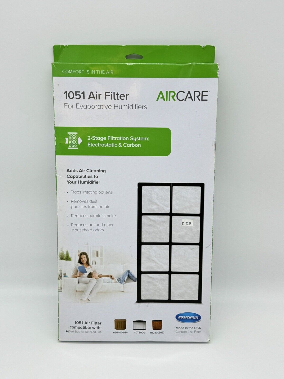 AIRCARE 1051 Humidifier Wick Filter 1 pk For AIRCARE 400, 600 and H12 -Pack of 1