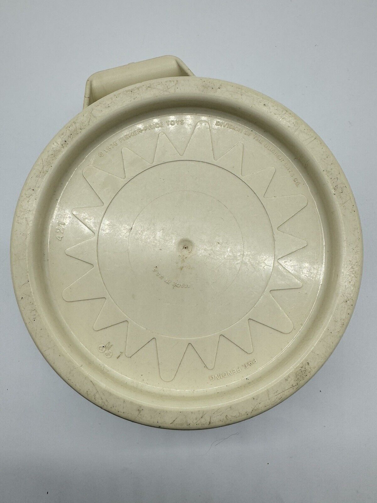 FISHER PRICE~VINTAGE XYLO DRUM (Xylophone Drum)~1976 421 Yellow Stick Baby Music