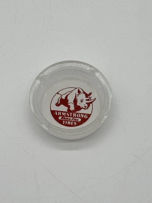 Armstrong Tires Ashtray Advertising Glass Insert 5 7/8” Diameter