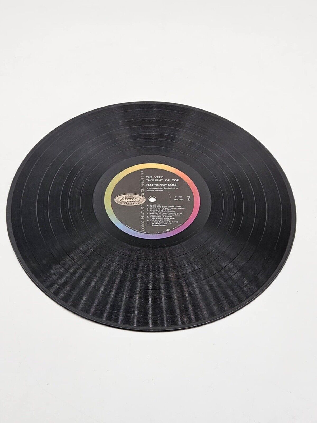 NAT KING COLE THE VERY THOUGHT OF YOU GORDON JENKINS AND HIS ORCHESTRA 33 RPM.LP