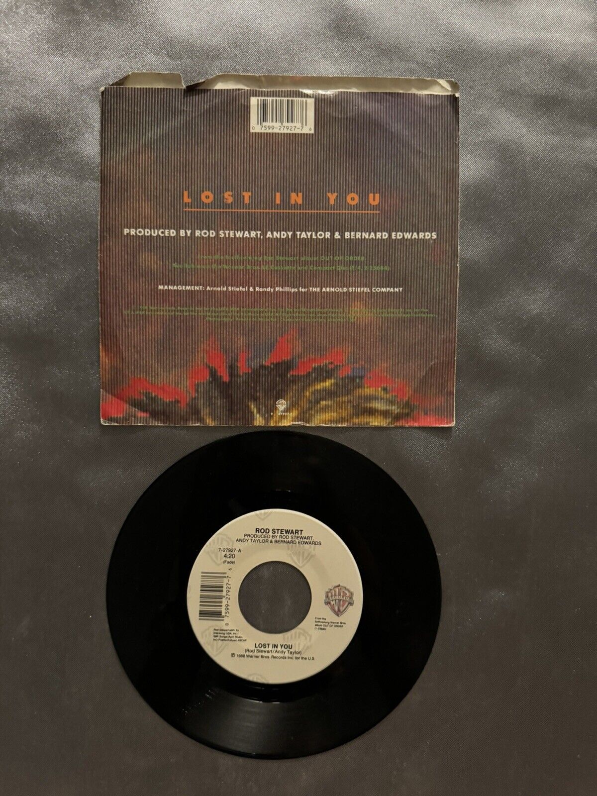 Rod Stewart “Lost In You / Almost Illegal" 7" 45 rpm 7-27927