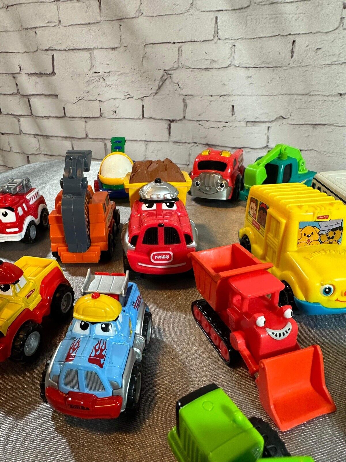 Vintage Lot of Mattel Fisher Price Little People & More Toy Vehicles