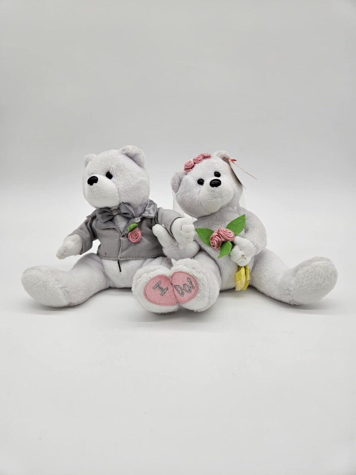 TY Original Beanie Babies Plush We Do Bride & Groom Wedding Beanie Bears Tag