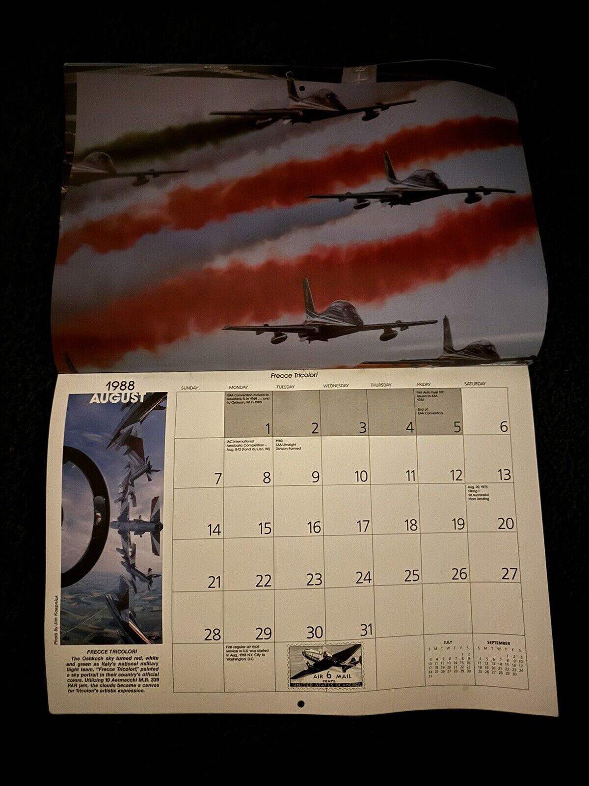 Vintage 1988 “The Spirit of Flight” EAA Calendar