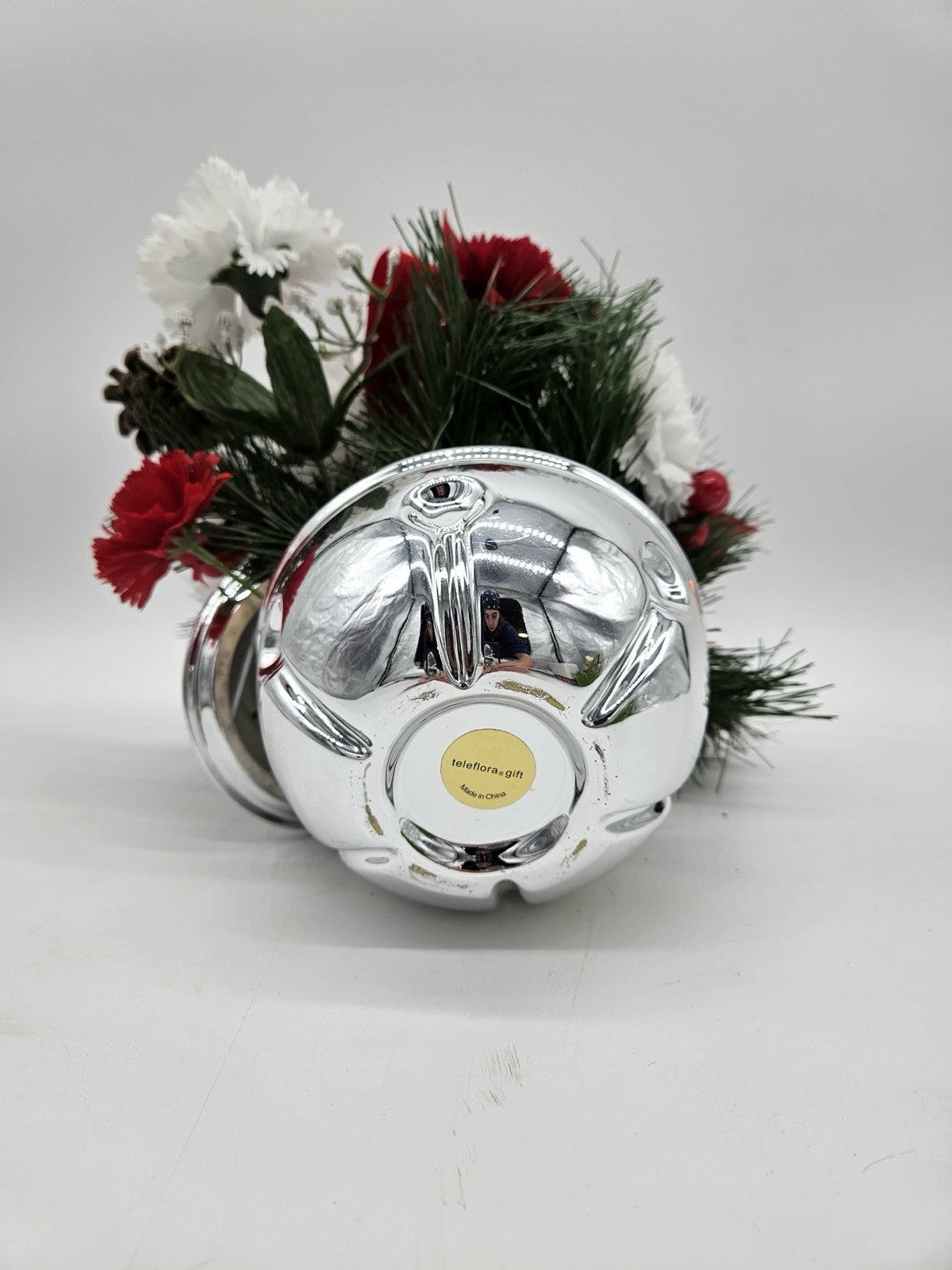 Teleflora Silver Ornament Holiday Floral Arrangement