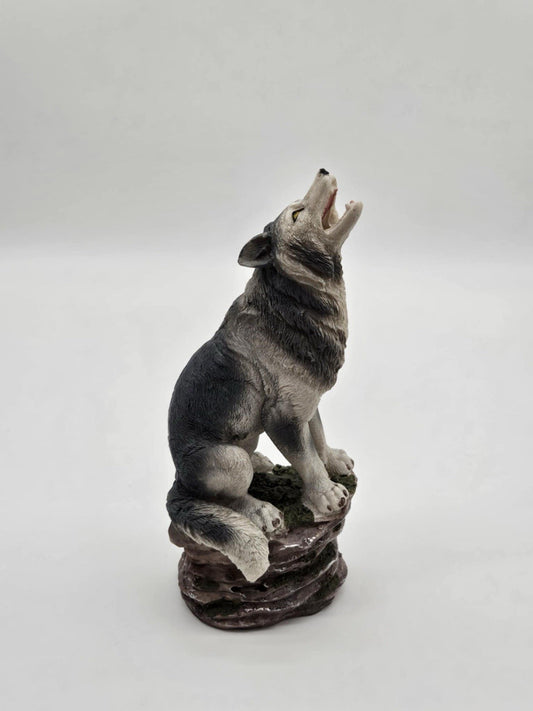 Elegant Expressions Resin Wolf Decor Statue Incense Holder Wolf