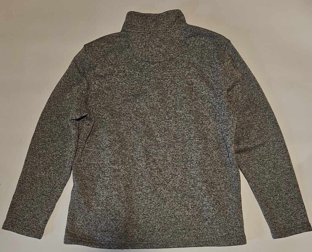 Izod Adult Large Mens 1/4 zip pullover Sweater Grey