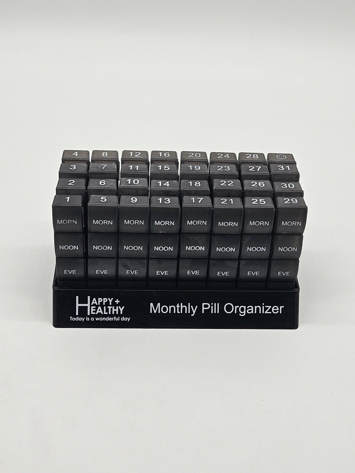 Compact 116-Compartment Monthly Pill Organizer - 4 Times a Day, Travel-Friendly
