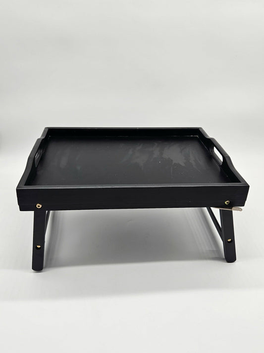 Bamboo Bed Tray Table with Folding Leg, Breakfast in Bed Tray for Eating,Kitchen