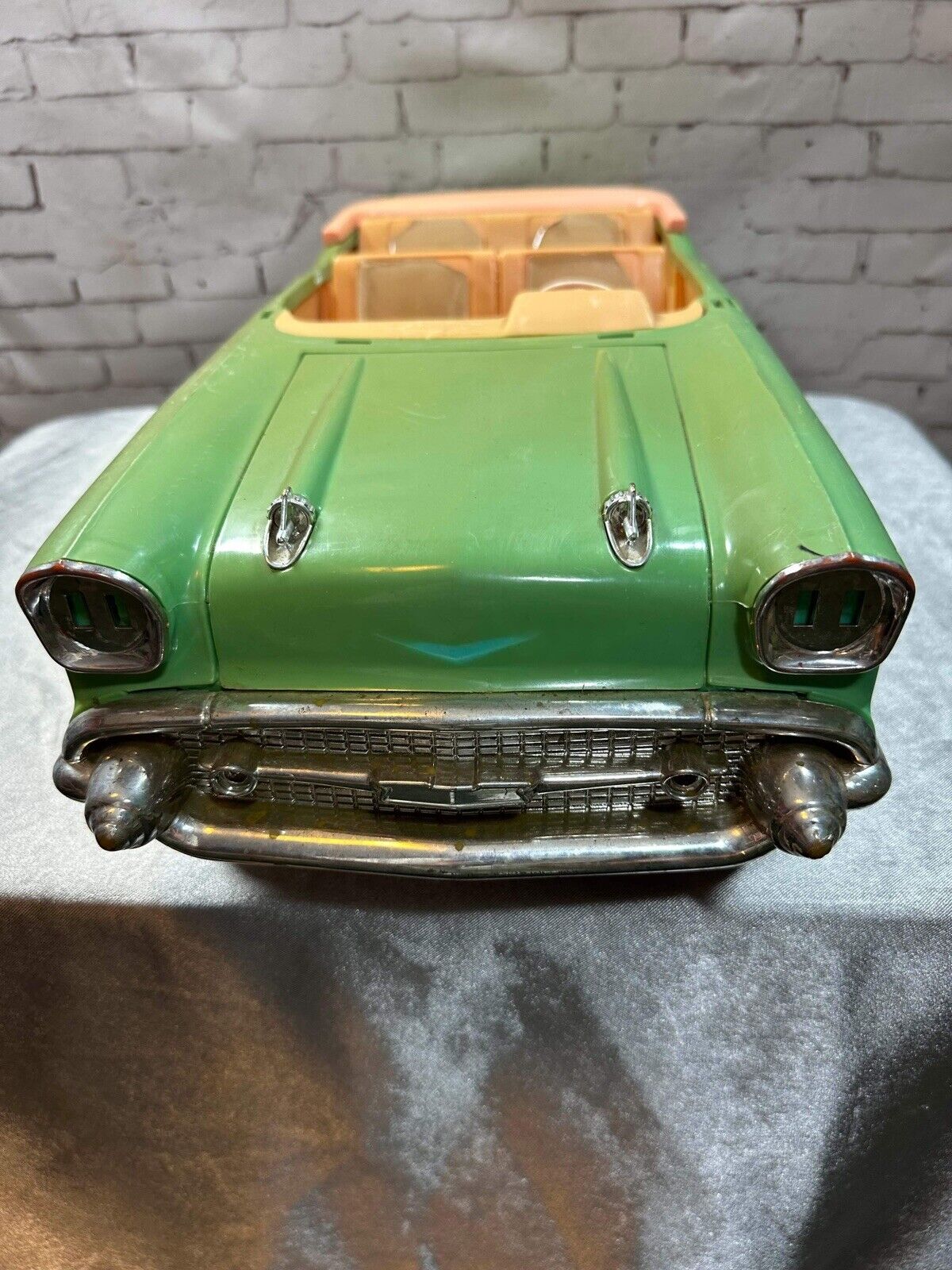 VINTAGE BARBIE RARE GREEN  1957 CHEVY BEL AIR CONVERTIBLE  *Incomplete w/ Xtras*